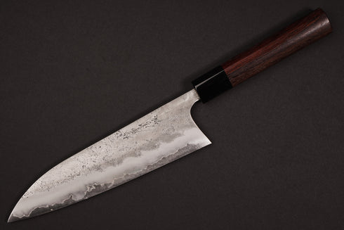 MATSUBARA GINSAN 3 NASHIJI GYUTO 210 STAINLESS CLAD/ Half Round Rosewood + Buffalo Horn